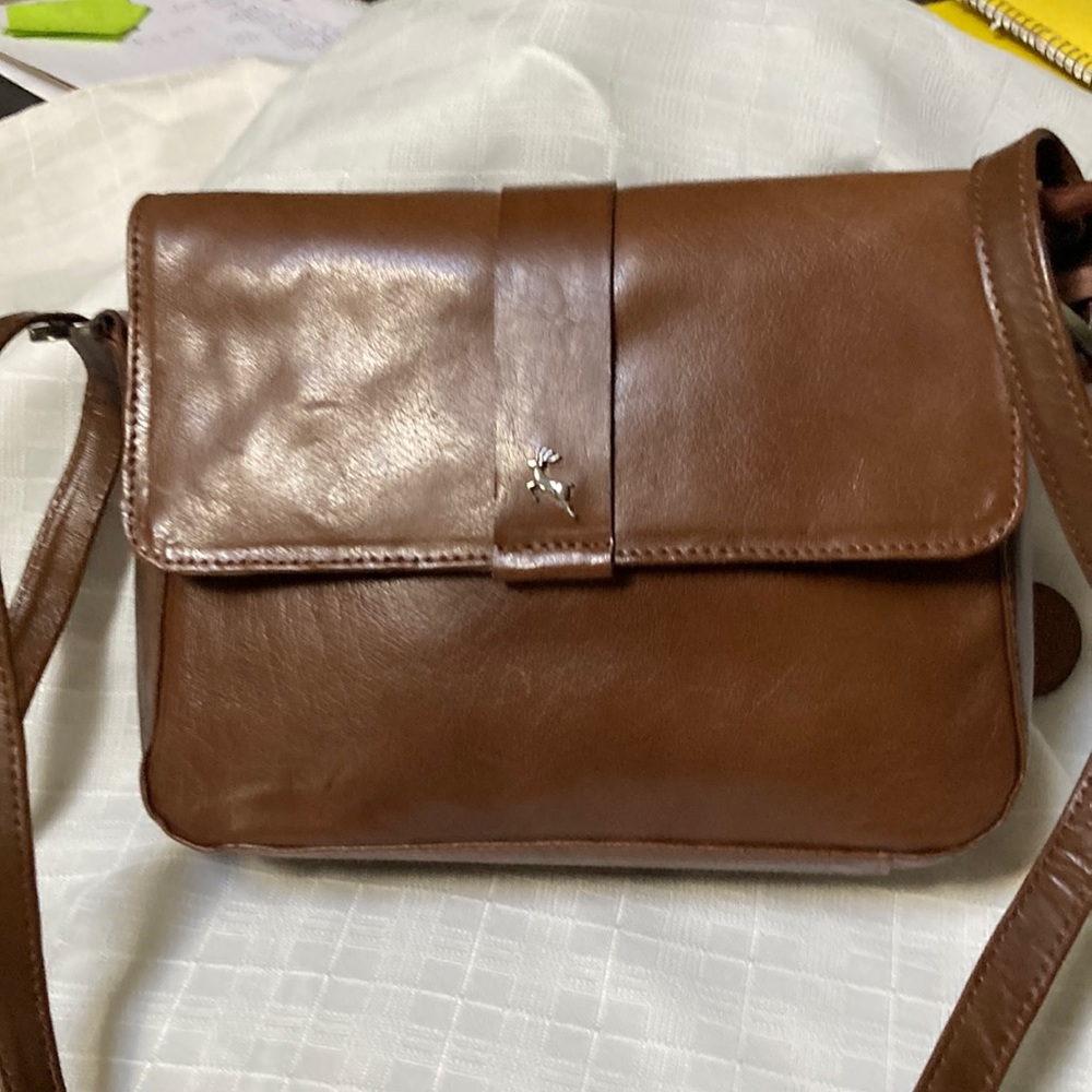 10” x 8” height. Crossbody/shoulder bag